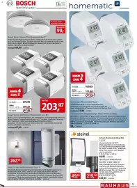 Bauhaus Prospekt Seite 15: Bosch Smart Home 'Rauchwarnmelder II' €99,00, Smart Home Außenkamera 'Eyes II' Bosch €267,95