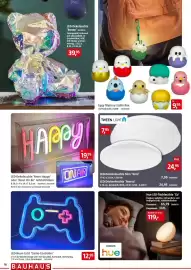 Bauhaus Prospekt Seite 16: LED-Deckenleuchte Slim 'Terni' €7,95, LED-Dekoleuchte 'Neon Happy' €19,95