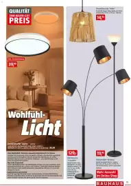 Bauhaus Prospekt Seite 17: Pendelleuchte 'Holm' €14,95, Deckenleuchte 'Jupiter' €39,99