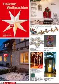 Bauhaus Prospekt Seite 22: LED-Gartenstecker 'Zuckerstangen' €14,95, Outdoor Laterne 'Lucido' €17,95