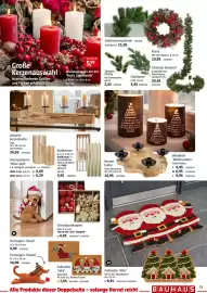 Bauhaus Prospekt Seite 23: Christbaumkugeln €4,95, Stabkerzen €3,95