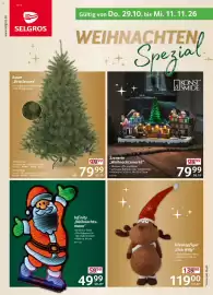 Selgros Prospekt | Weihnachten Seite 1: Infinity Weihnachtsmann €49,99, Teleskopfigur "Elch Willy" €119,00