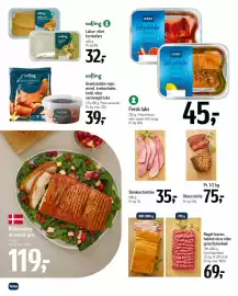 Føtex tilbudsavis uge 43 Side 16: Fersk laks €45,00, Ribbensteg af dansk gris €119,00