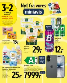 Føtex tilbudsavis uge 43 Side 4: Faxe Kondi Booster €12,00, IPhone 17 256GB €7.999,00