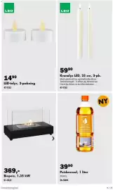 Biltema kundeavis Side 16: Kronelys LED €59,90, Biltema Peisbrensel €39,90