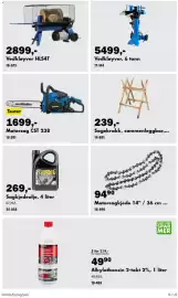 Biltema kundeavis Side 19: Moltena Motorsag CST 238 €1.699,00, Sagekrakk, sammenleggbbar €239,00