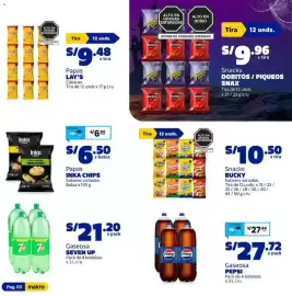 Catálogo Makro Página 3: Snacks Bucky €10,50, Seven Up gaseosa €21,20