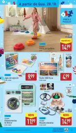 Folheto ALDI semana 44 Página 17: Jogos de Lógica IQ €9,99, ToyLino Mascote Interativa €14,99