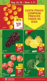 Folheto ALDI semana 44 Página 2: Pera Rocha €1,49, Brócolos €2,39