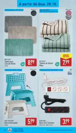 Folheto ALDI semana 44 Página 20: Novitesse toalhas de duche/mãos €7,99, Home creation banco articulado €5,99