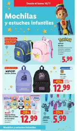 Catálogo Lidl | Juguetes de colección Página 28: Lupilu Mochila €5,99, Disney YuYus Stitch de Simba €12,99