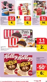 Carrefour Market folder week 44 Pagina 15: Koekjes Pim's LU €2,19, Gemalen koffie Carrefour en Carrefour Bio €14,95