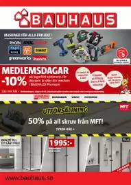 Bauhaus reklamblad Sida 1: BAUHAUS MASKINER FÖR ALLA PROJEKT! RYOBI SKIL BOSCH RYOBI SKIL |scheppach | Germany Jein DEWALT