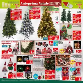 Volantino Satur Pagina 8: Festone €7,99, Casetta natalizia in poliresina €24,99