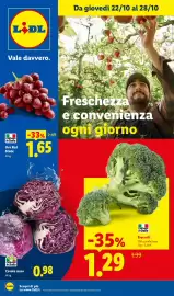 Volantino Lidl | Fresca e conveniente Pagina 1: Cavolo rosso €0,98, Broccoli €1,29