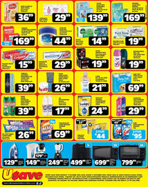Usave catalogue Page 4: Mini - mini oven €799,99, Non-stick steam iron 1600w €129,99