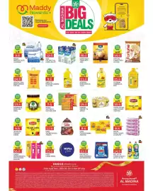 Al Madina catalogue Page 2: Masafi water €3,99, Safa uht milk full cream €12,95