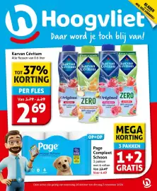 Hoogvliet folder week 44 Pagina 1: Page Compleet Schoon €4,49, Karvan Cévitam €2,69