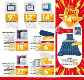 Trafic folder Pagina 5: Hoeslaken €6,99, Hoofdkussen memolatex €14,99