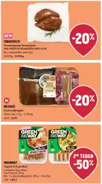 Delhaize folder week 44 Pagina 14: Vermeersch gemarineerde hertensteak €31,99, Greenway vegetarisch product €5,99