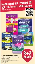 Delhaize folder week 44 Pagina 42: Always, Tampax of Always discreet inlegkruisjes of hygiënische bescherming €8,67