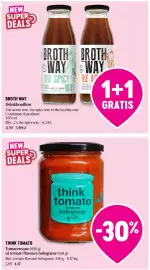 Delhaize folder week 44 Pagina 50: Think tomato tomatensaus €4,17, Broth Way drinkbouillon €5,99