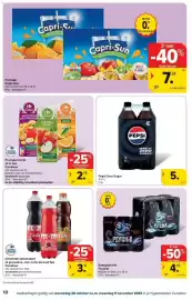 Carrefour folder Pagina 10: Fruitsap in brik of in fles €2,59, Fruitsap Capri-Sun €7,34