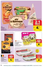 Carrefour folder Pagina 12: Verse tortelli, tortellini en tagliatelle de Angelis €8,09, Kaas Le Rustique alle soorten €4,98