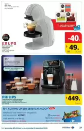 Carrefour folder Pagina 27: Philips volautomatische espressomachine €449,00, Krups espressomachine dolce gusto €49,00