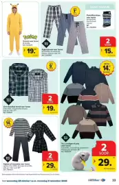 Carrefour folder Pagina 33: Trui, cardigan of polo voor heren €29,00, Licht flanellen hemd voor heren €19,00