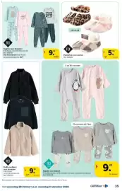 Carrefour folder Pagina 35: Pantoffels voor dames €5,99, Pyjama voor kinderen €9,99
