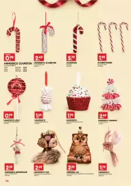 Yess folder Pagina 16: Kerstbal uil €2,29, Hangdeco cupcake rood m/glitter 6cm €1,99