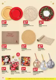 Yess folder Pagina 43: Drinkglas kerstbal €2,29, Placemat €2,49