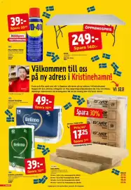 Jem&Fix reklamblad vecka 44 Sida 2: Isover isolering €17,25, Belinno toalettpapper €49,00