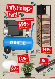 Jem&Fix reklamblad vecka 44 Sida 5: Inflyttnings- fest! ÖPPNINGSPRIS 699:- Spara 500:- PRIZE PRIZE KOMPRESSOR Lufttankvolym