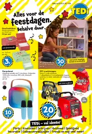 TEDi folder Pagina 1: Karaokeset €10,00, DIY-vrachtwagen €20,00