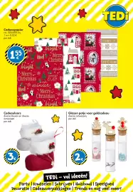TEDi folder Pagina 23: Cadeaulaars €3,00, Cadeaupapier €1,55