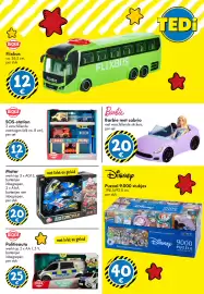 TEDi folder Pagina 6: Politieauto €25,00, Barbie met cabrio €20,00
