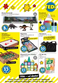 TEDi folder Pagina 9: Magnetische bouwblokken €15,00, Flipperkast €20,00