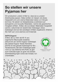 Zeeman Prospekt Seite 10: So stellen wir unsere Pyjamas her Wir produzieren unsere Artikel so, dass sie zu unserer