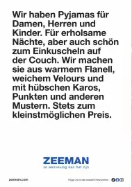 Zeeman Prospekt Seite 2: Wir haben Pyjamas für Damen, Herren und Kinder. Für erholsame Nächte, aber auch schön zum