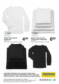Zeeman Prospekt Seite 25: Damen- oder Herren-Thermoshirt langärmelig €6,99, Kinder-Thermoshirt langärmelig €4,49