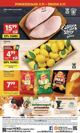 Delikatesy Centrum gazetka tydzień 44 Strona 40: Chipsy Lay's €7,99, Filet z piersi kurczaka €15,99