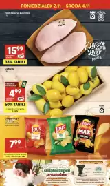 Delikatesy Centrum gazetka tydzień 44 Strona 2: Chrupki, Prażynki Star €4,95, Wafel Knoppers €0,01