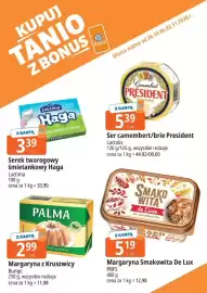 E.Leclerc gazetka tydzień 44 Strona 10: Margaryna Palma z Kruszwicy €2,99, Margaryna Smakowita De Lux €5,19