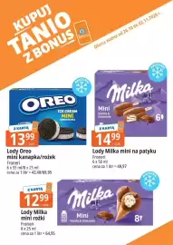 E.Leclerc gazetka tydzień 44 Strona 11: Lody Milka mini na patyku €14,99, Lody Oreo mini kanapka/rożek €13,99