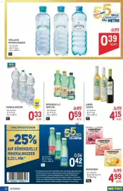 Metro Flugblatt Seite 34: Vöslauer Mineralwasser €0,39, Darbo Sirupe €4,15