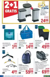 Metro Flugblatt Seite 48: Treteimer 120 L €49,99, Severin Dampfbügelstation BA3192 €69,99