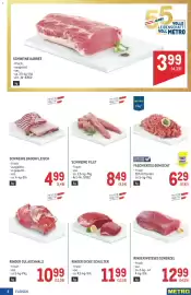 Metro Flugblatt Seite 8: Schweine Karree €3,99, Rinder Gulaschhals €10,99