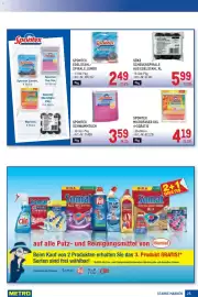 Metro Flugblatt Seite 25: Söke Scheuerspirale aus Edelstahl XL €5,99, Spontex Microfaser XXL €4,19